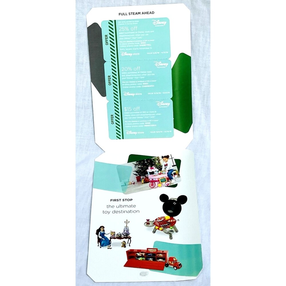 Disney Rewards Holiday Tickets (Expired) Christmas Shopping Discount Quad Fold